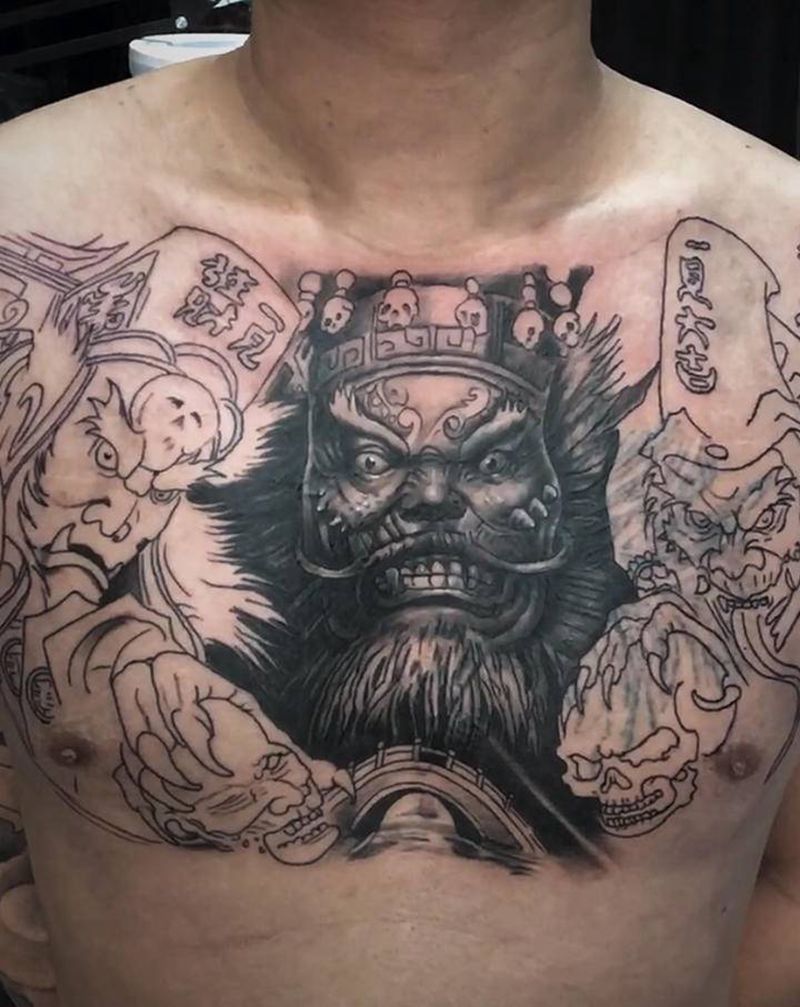 遮盖纹身图片_新传统纹身图案