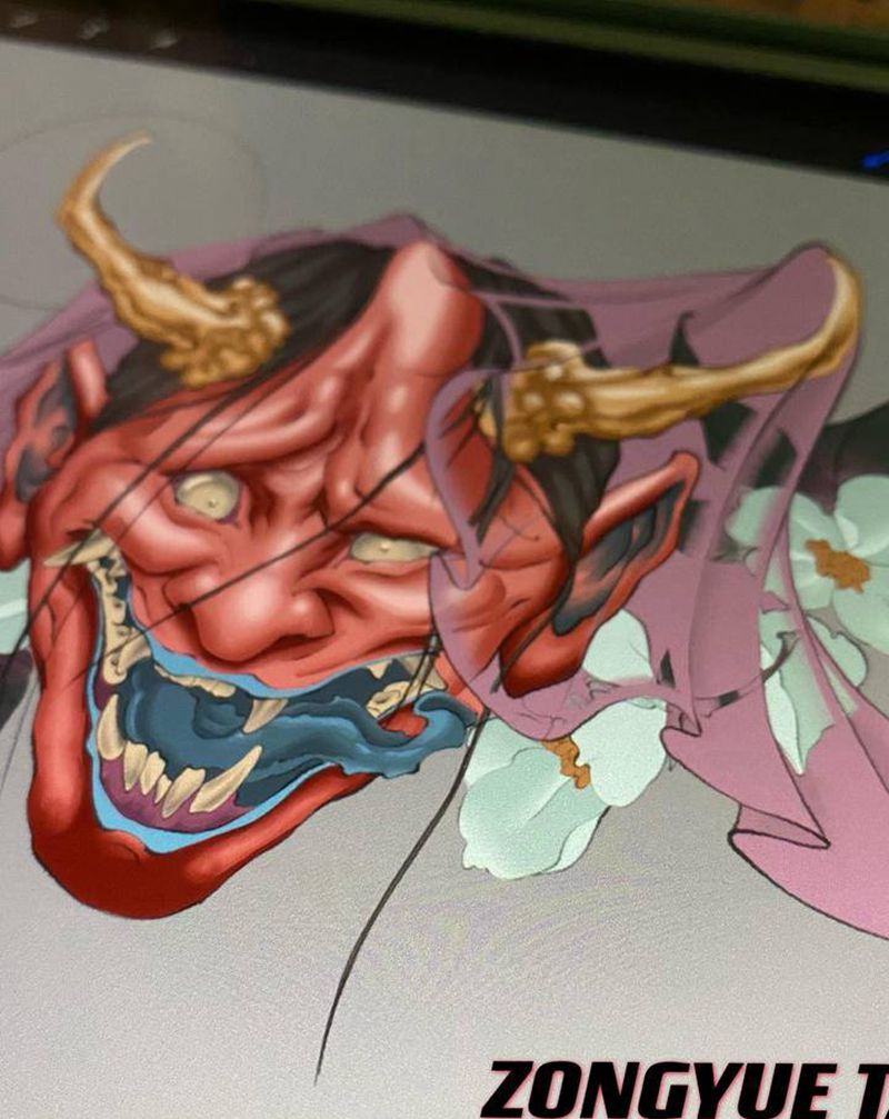 般若纹身图片_新传统纹身图案