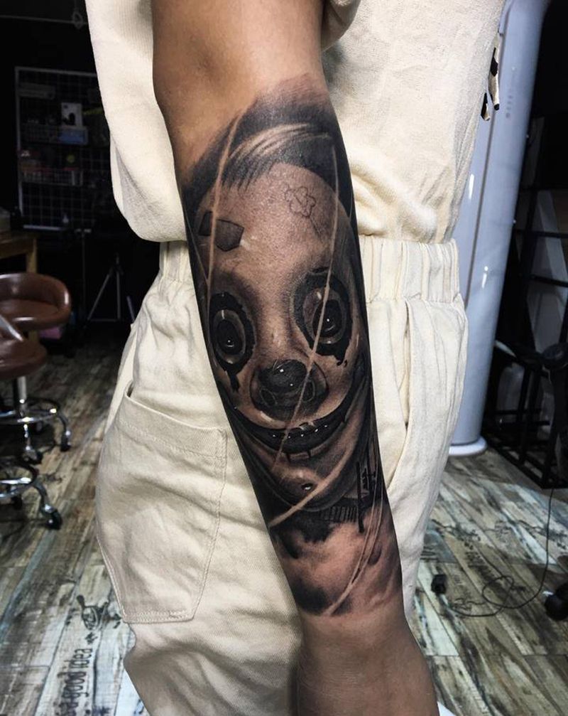 小丑纹身图片_欧美写实纹身图案