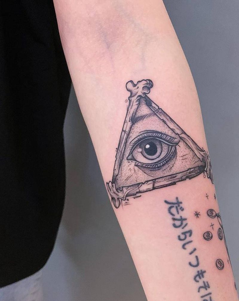 上帝之眼纹身图片_手臂纹身图案