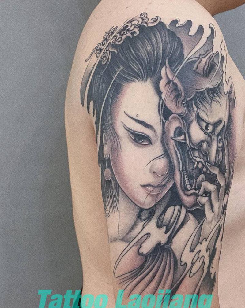 艺妓纹身图片_手臂纹身图案