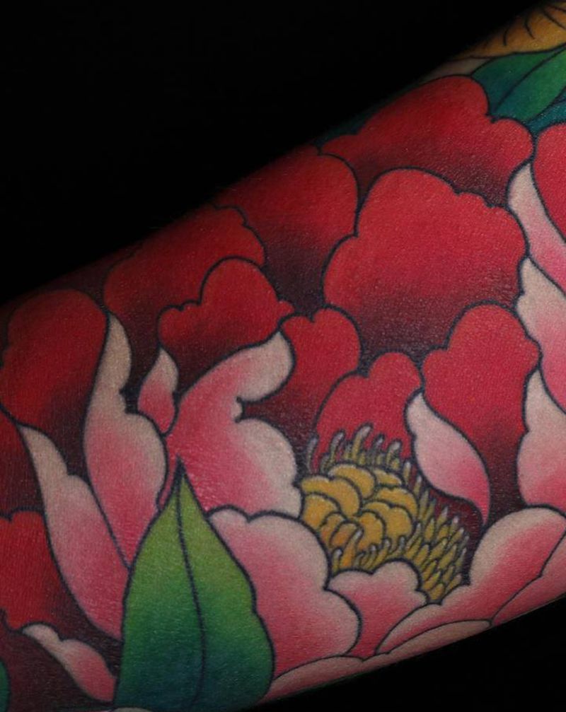 花臂内测纹身图片_手部手臂新传统纹身图案