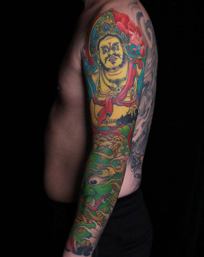 恢复一年后的作品纹身图片_手部手臂老传统纹身图案