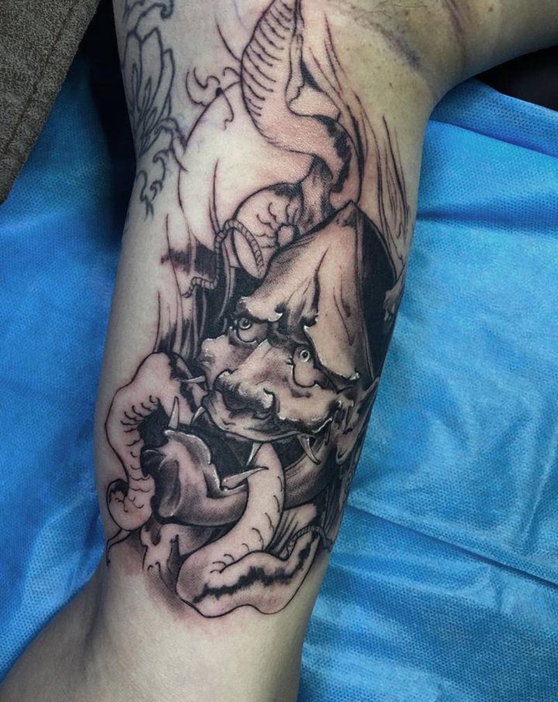 般若纹身纹身图片_手臂腿部新传统老传统般若传统纹身图案