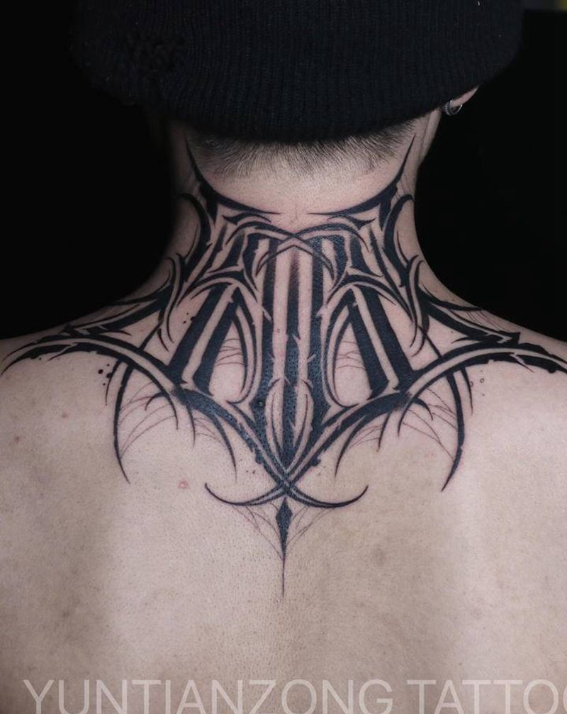 字纹身图片_花体字纹身图案