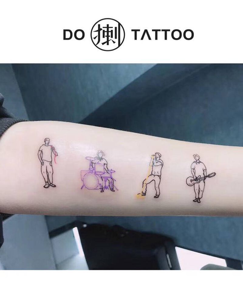 乐队纹身图片_手臂纹身图案