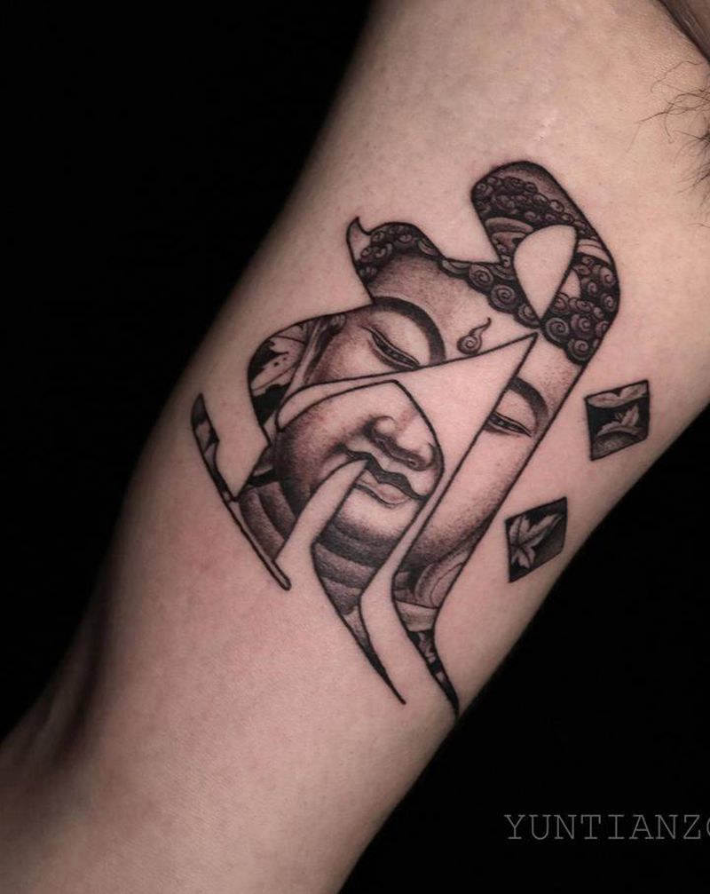 种子字纹身图片_手臂新传统纹身图案