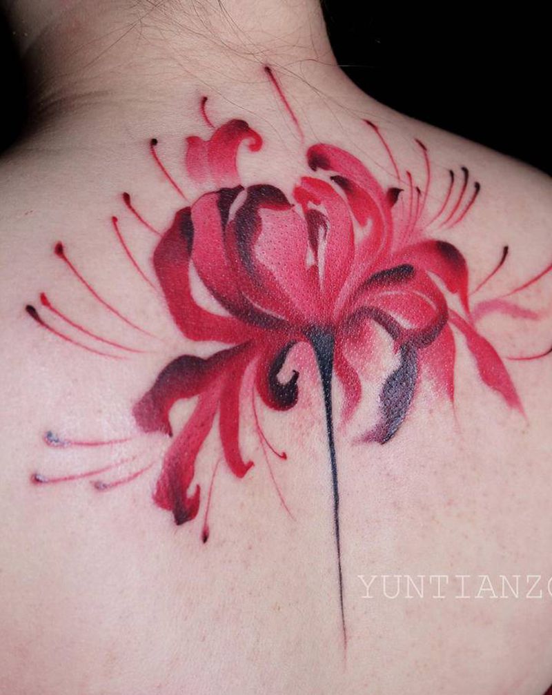 小图作品纹身图片_肩部手臂水彩水墨纹身图案