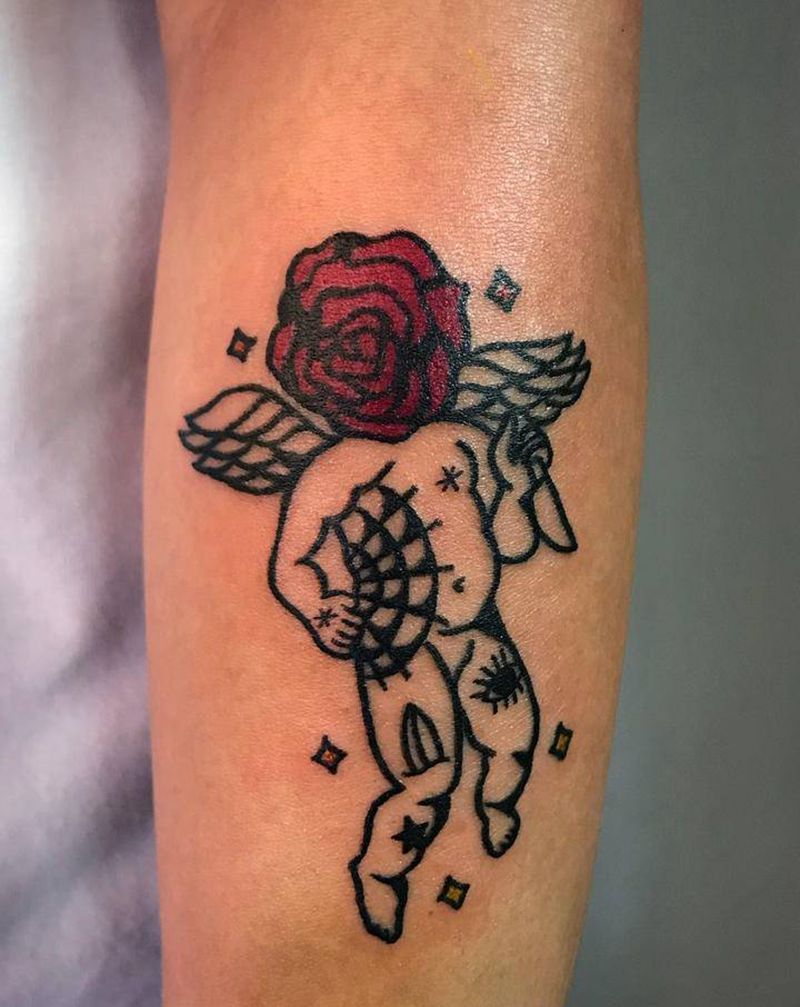 No.2天使✨纹身图片_手臂New School纹身图案