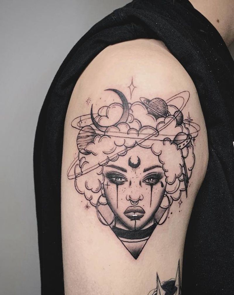 NO.2她✨纹身图片_手臂人物纹身图案