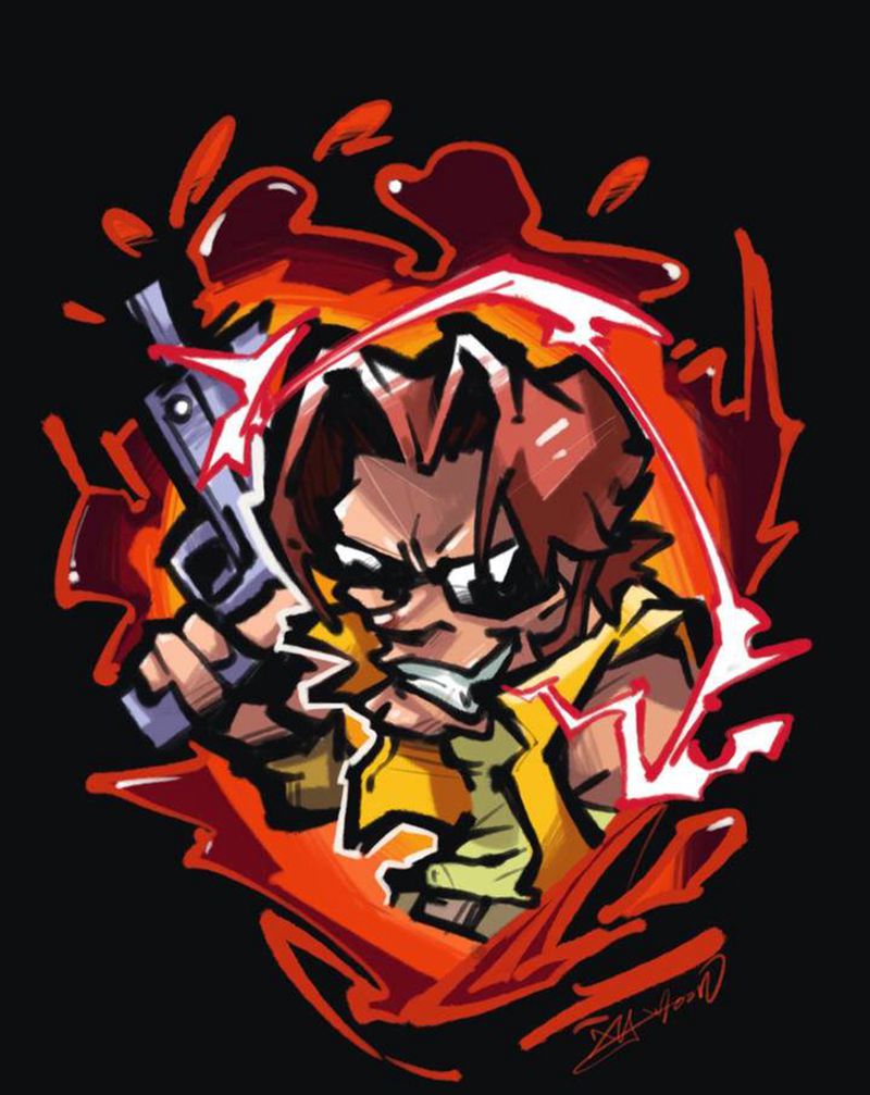 合金弹头纹身图片_手臂腿部New School纹身图案