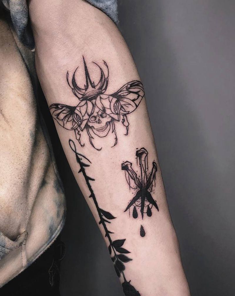 2暗黑小图+遮盖✨纹身图片_手臂暗黑风纹身图案