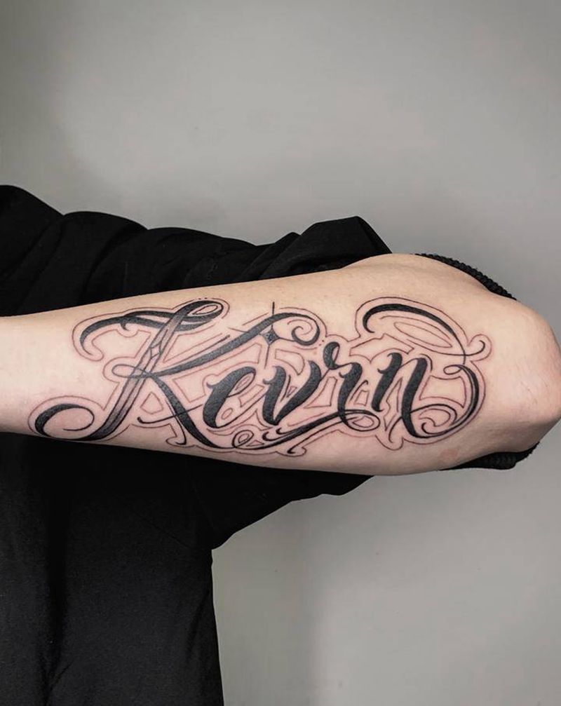 花体字✨纹身图片_手臂花体字纹身图案