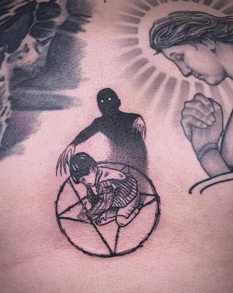 暗黑风✨纹身图片_胸部暗黑风格纹身图案