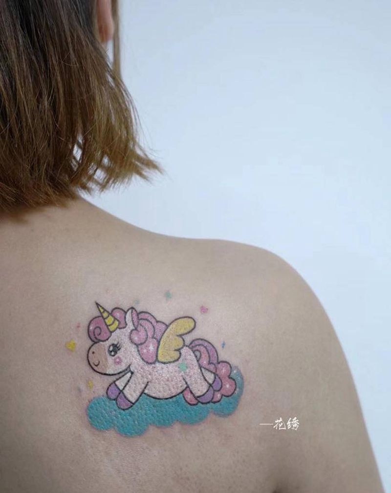 可可爱爱纹身图片_肩部背部New SchoolOld School纹身图案