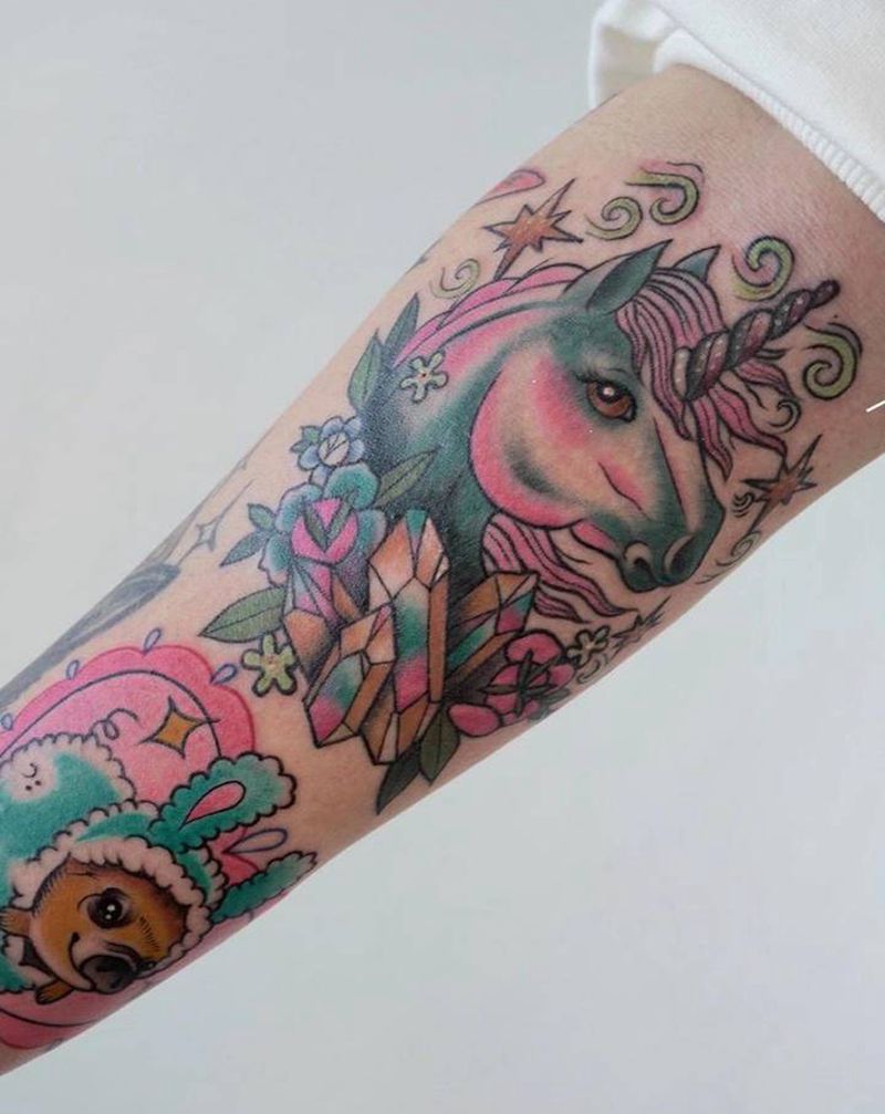 可爱纹身图片_手臂腿部New SchoolOld School纹身图案