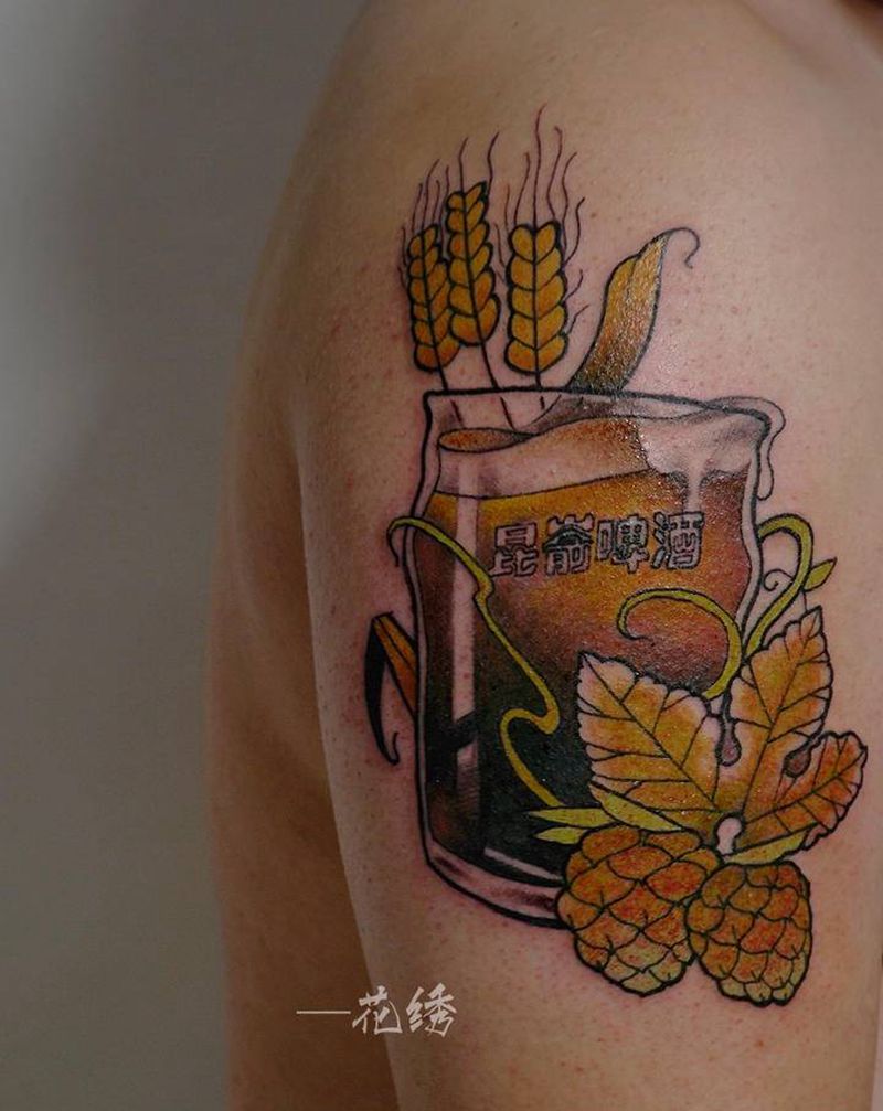多爱喝纹身图片_手臂腿部New SchoolOld School纹身图案
