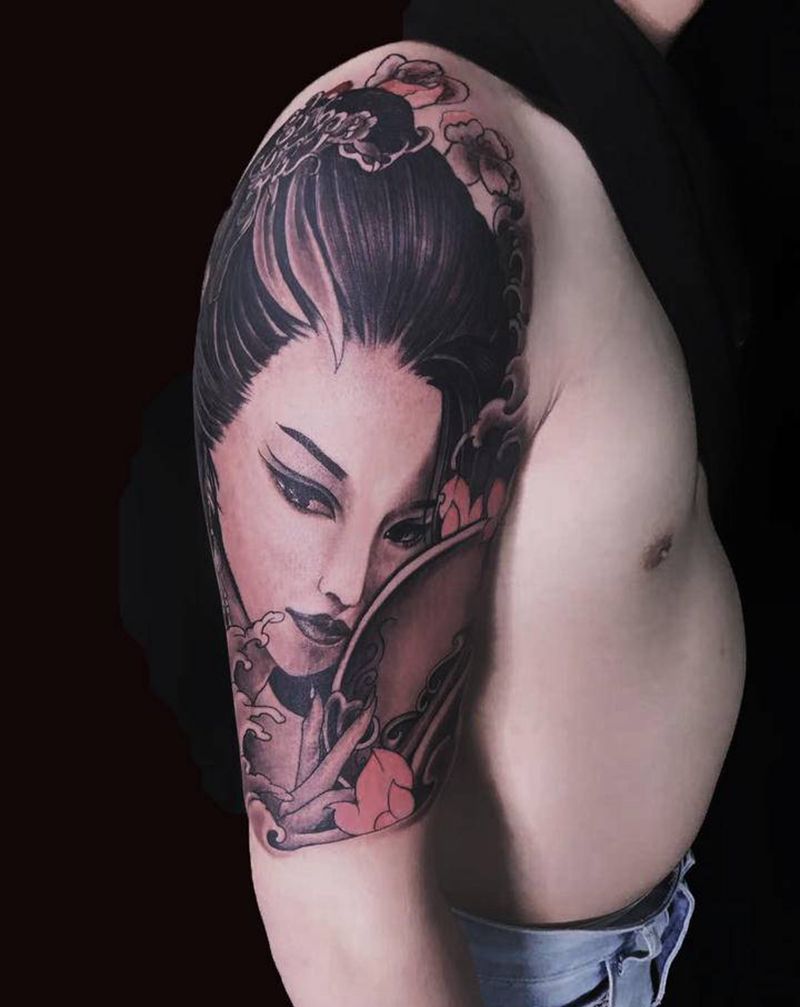 艺妓纹身图片_手臂纹身图案