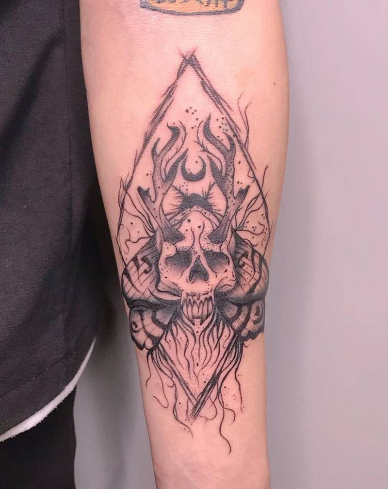 暗黑✨纹身图片_手臂暗黑风纹身图案