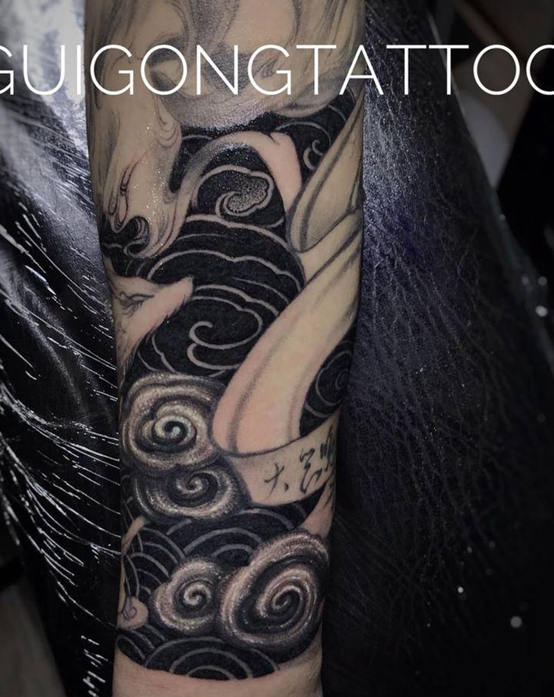 传统与写实的碰撞纹身图片_手臂老传统欧美写实纹身图案