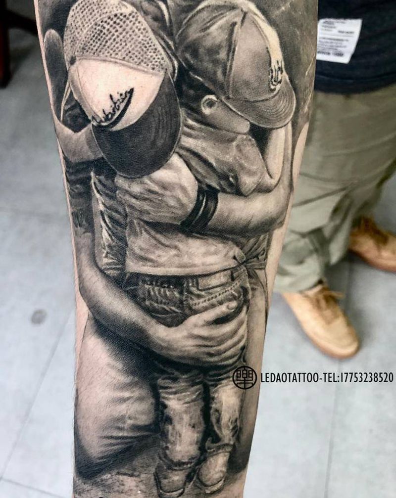父爱如山乐道出品纹身图片_手臂手部欧美写实乐道刺青小臂纹身图案