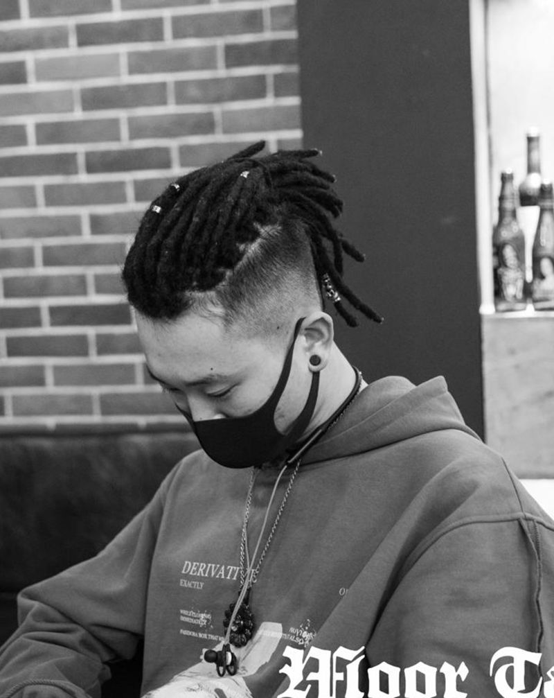 迷人脏辫纹身图片_头纹身图案