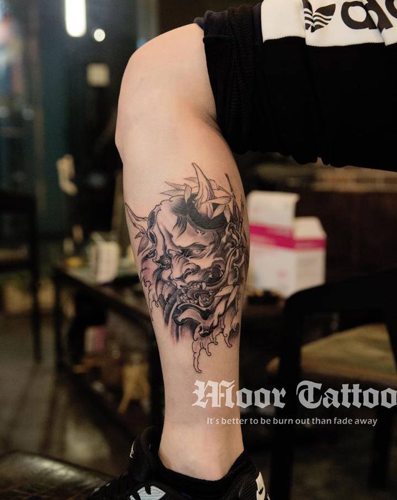 般若纹身图片_手臂腿部老传统纹身图案