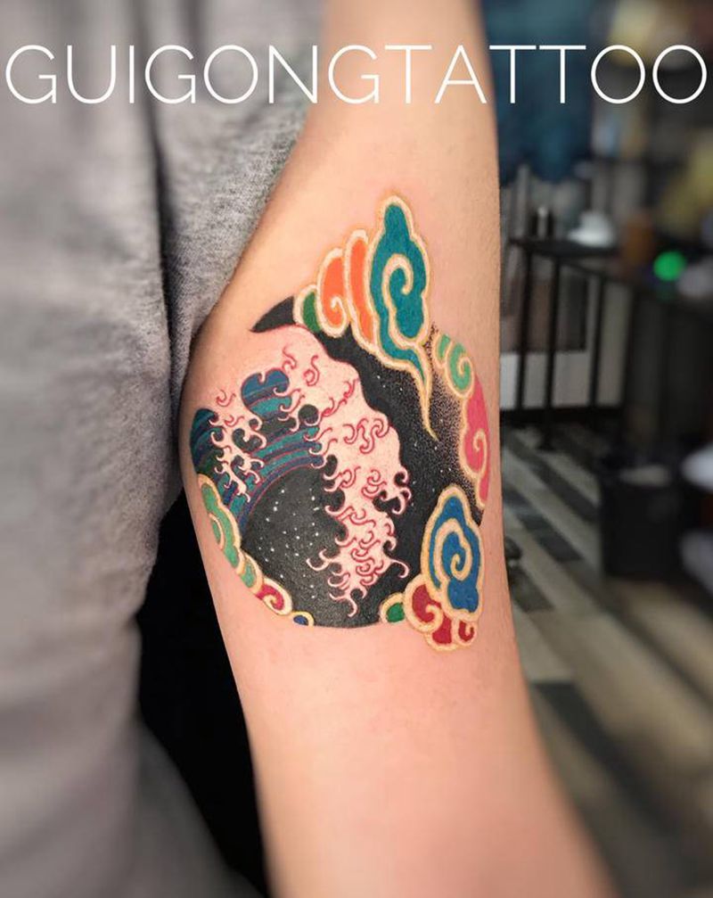 遮盖纹身图片_手臂新传统纹身图案