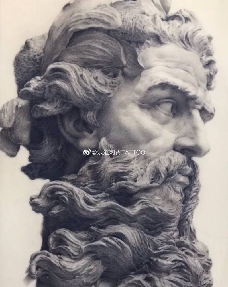 乐道学堂作品纹身图片_欧美写实乐道纹身图案