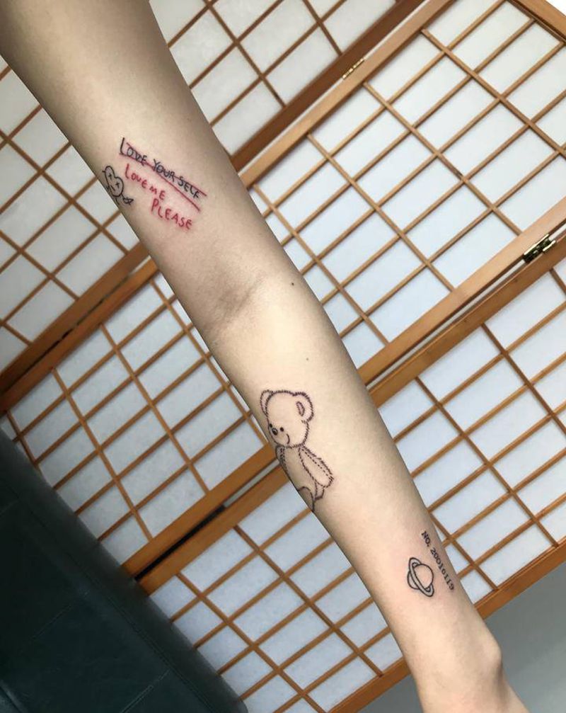 小清新纹身图片_几何纹身图案