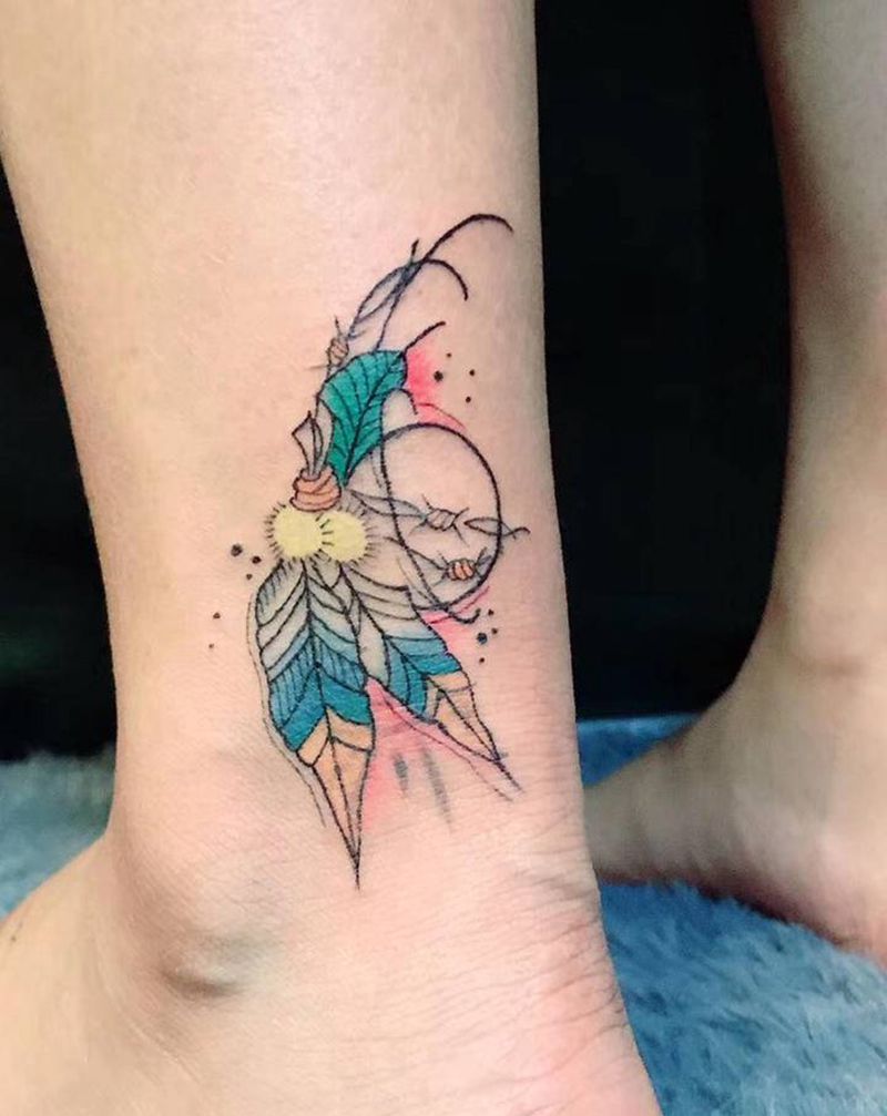 小清新纹身图片_水彩纹身图案