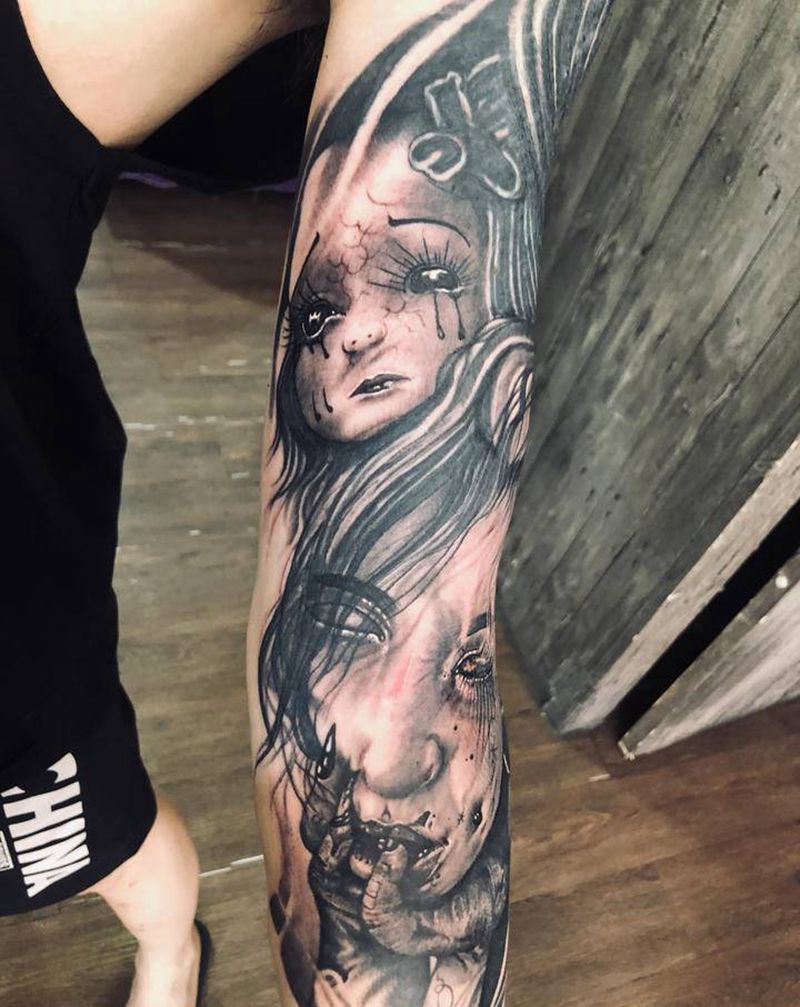 欧美纹身图片_手臂欧美写实纹身图案