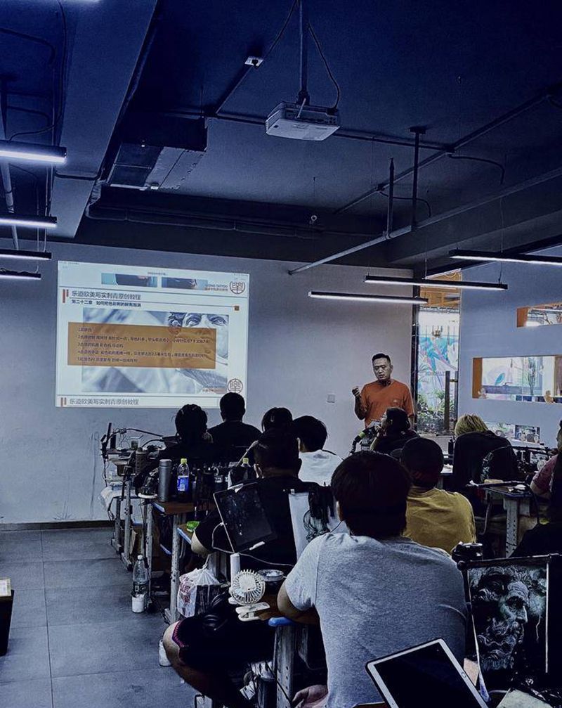 乐道学堂日常大课纹身图片_欧美写实纹身图案