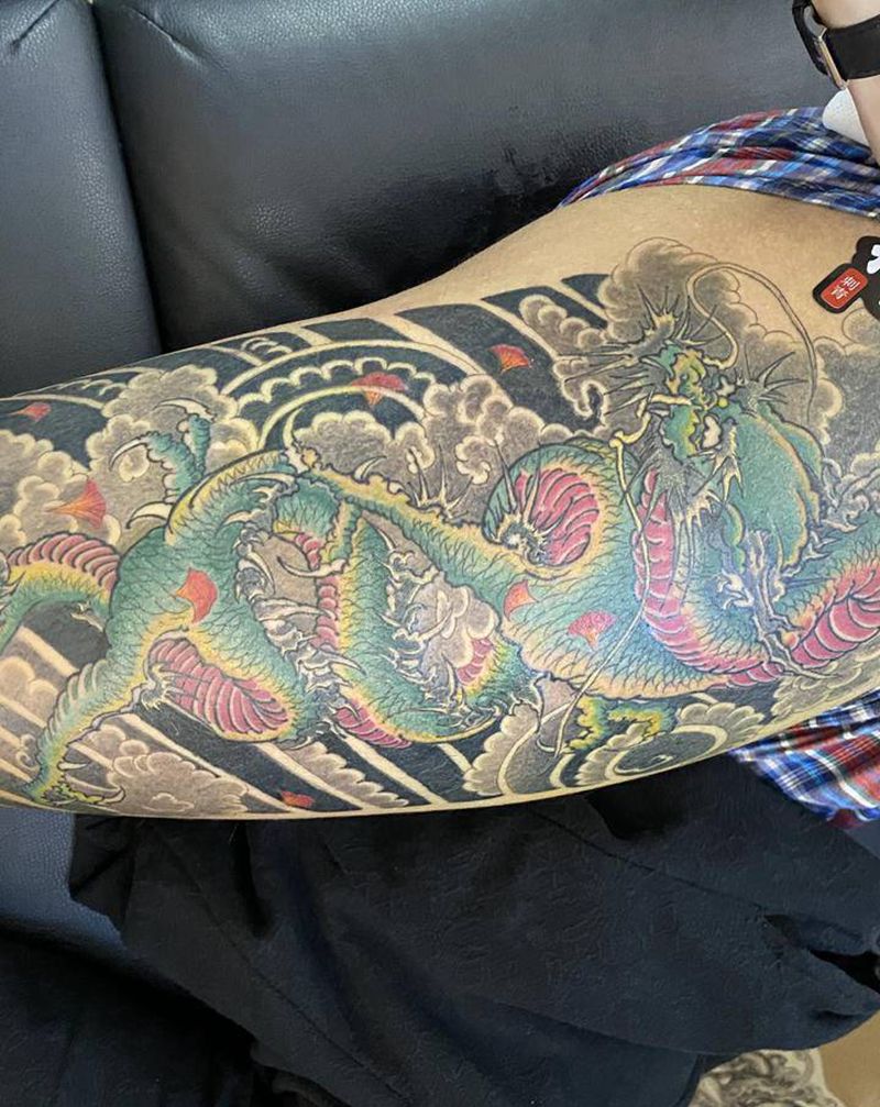 龙纹身图片_老传统纹身图案