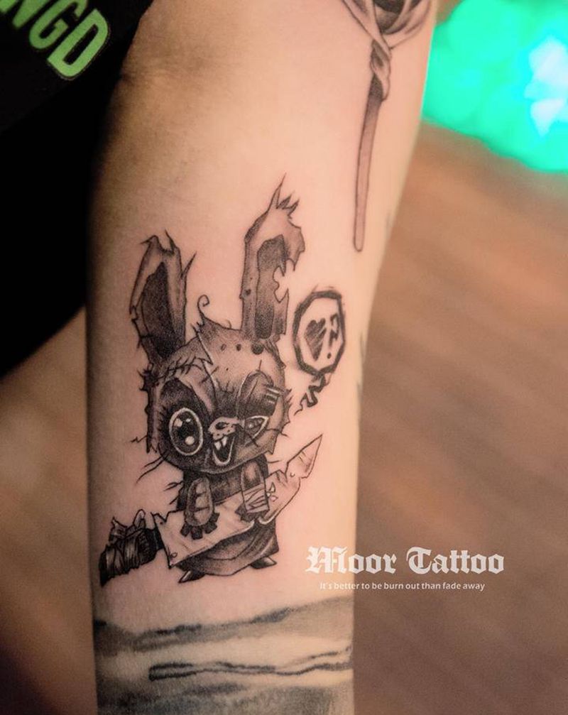 一次扎五个图纹身图片_手臂肩部欧美写实纹身图案