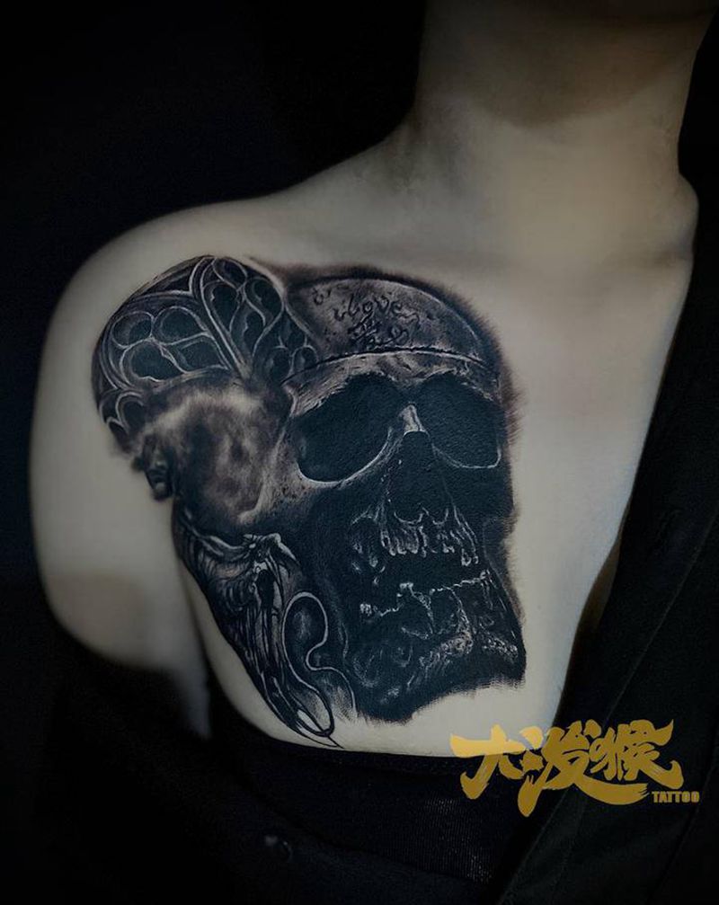 游川作品纹身图片_手臂胸部纹身图案