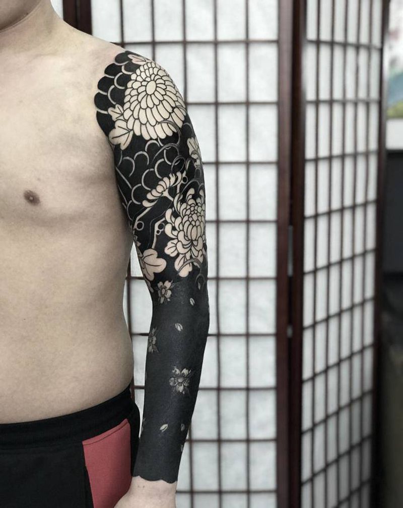 黑臂。未完待续纹身图片_老传统纹身图案