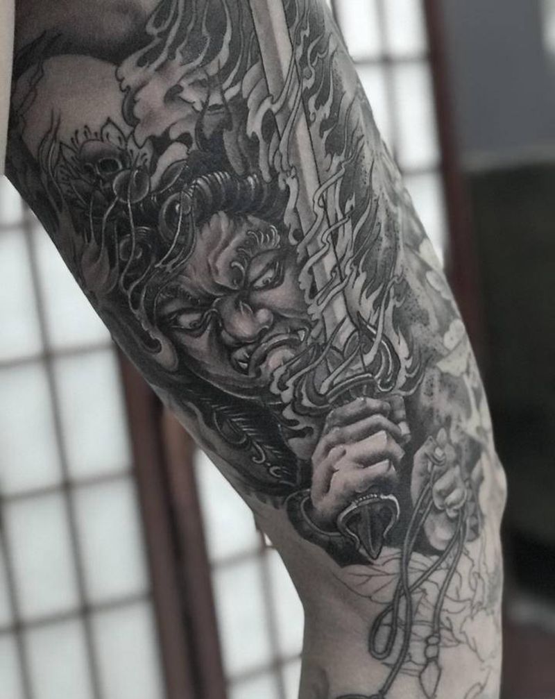 未完待续纹身图片_腿部纹身图案