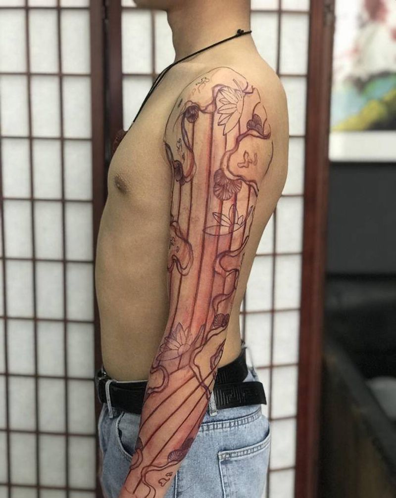 手绘遮盖，第一回纹身图片_手臂老传统纹身图案