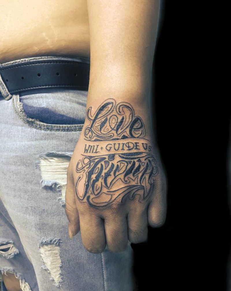 花体纹身图片_花体字纹身图案