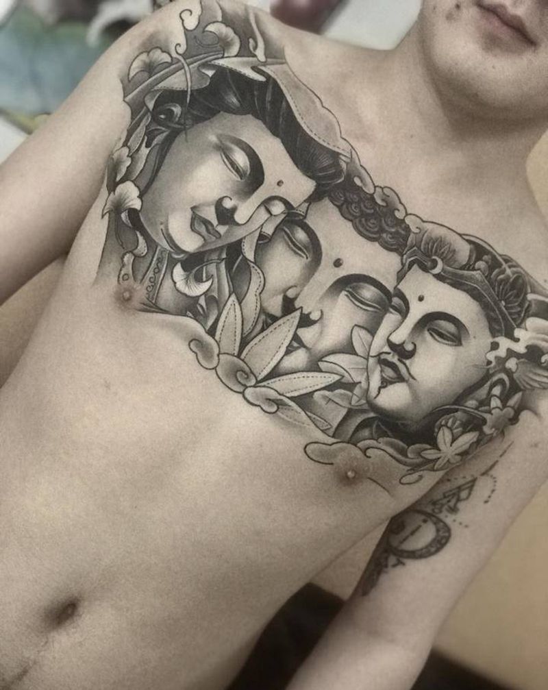 恢复后纹身图片_胸部纹身图案