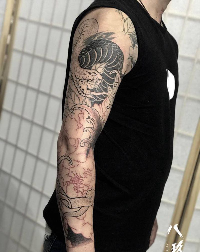 未完纹身图片_新传统纹身图案
