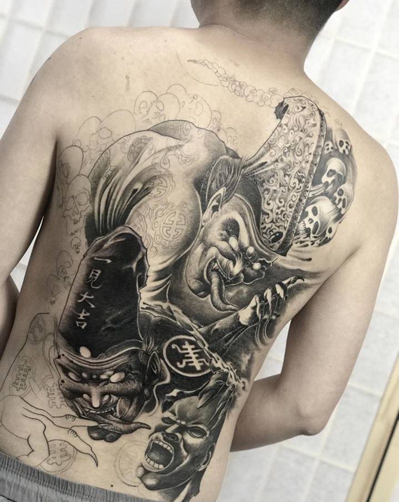 第三回合纹身图片_新传统纹身图案