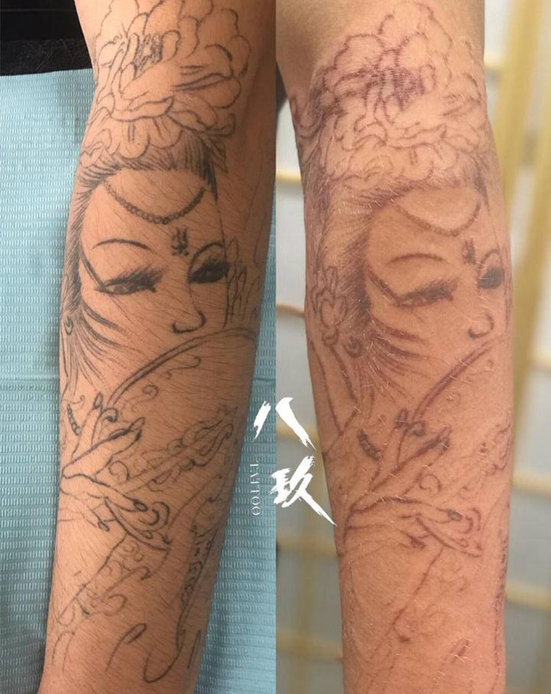 第一次洗纹身效果纹身图片_颈部肩部纹身图案