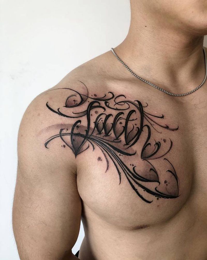 新作品纹身图片_花体字纹身图案