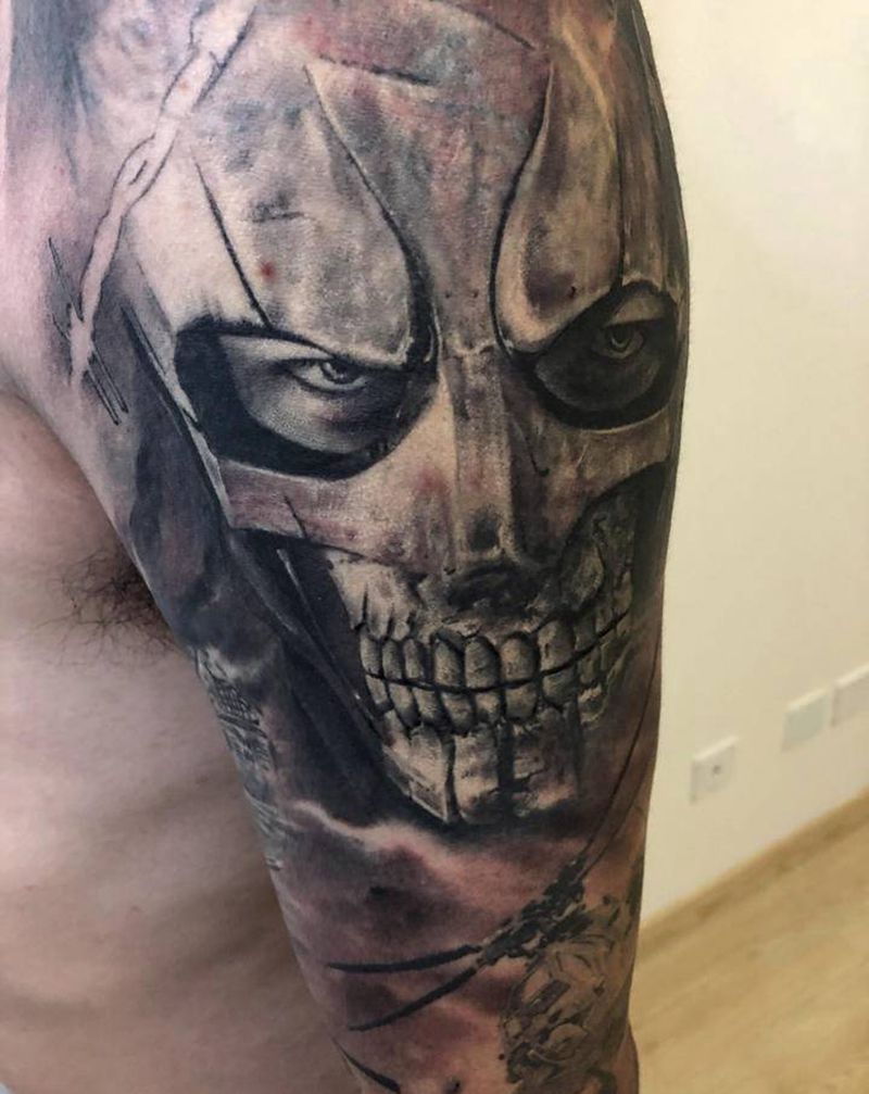 花臂作品局部纹身图片_手臂纹身图案