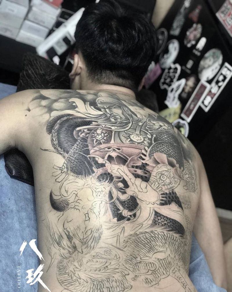 两年前的未完纹身图片_新传统纹身图案