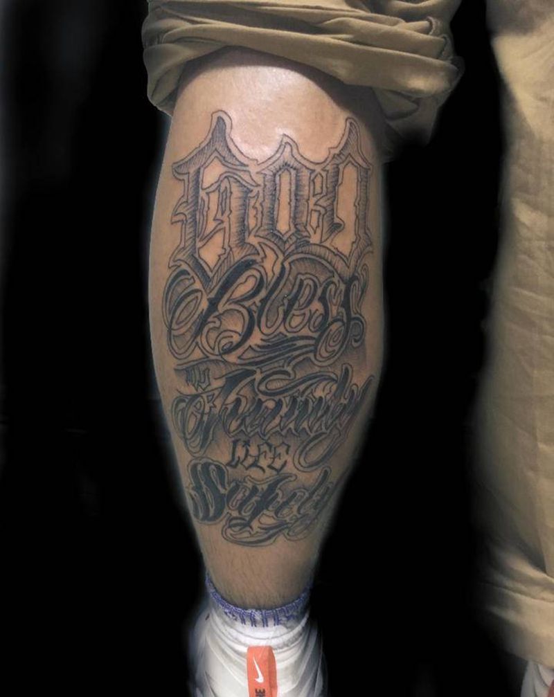 花体纹身图片_花体字纹身图案