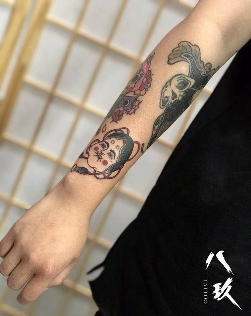 玄师傅纹身图片_新传统纹身图案