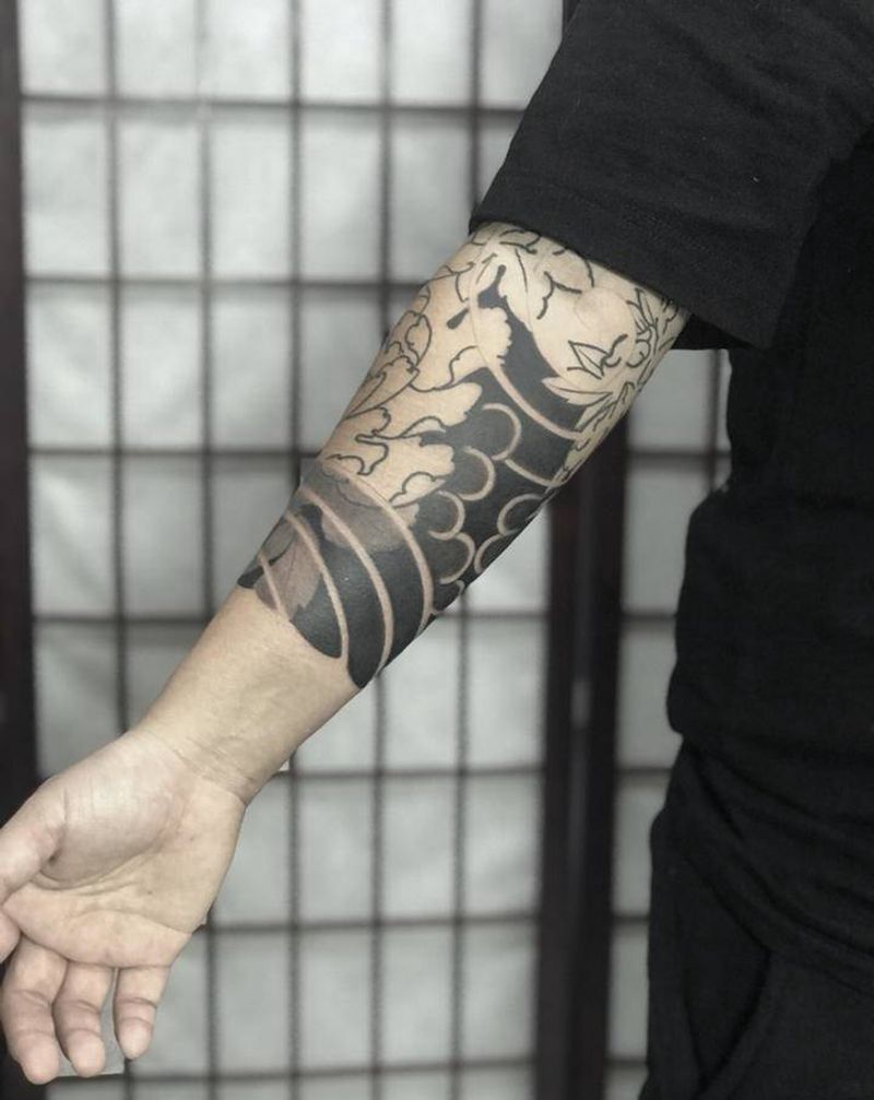 花臂纹身图片_手臂纹身图案